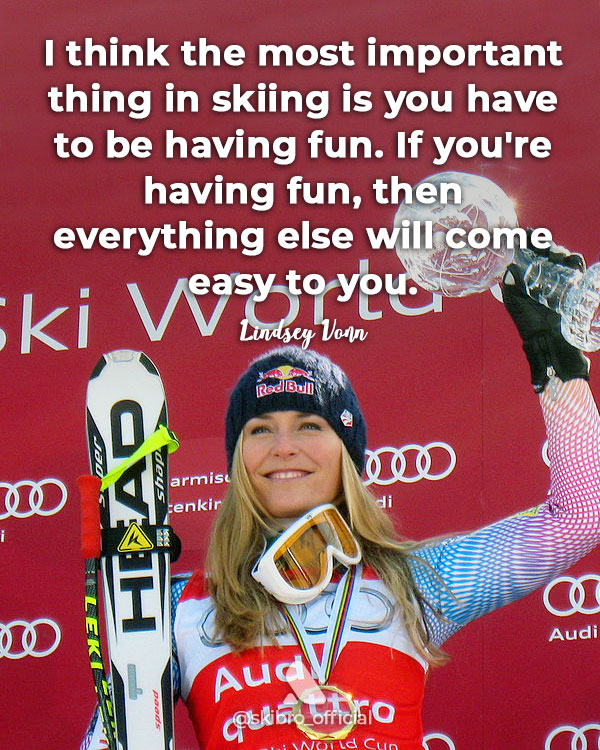 inspirational ski quote by lindsey vonn