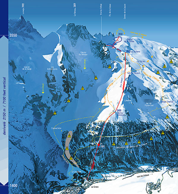 La Grave Piste Map