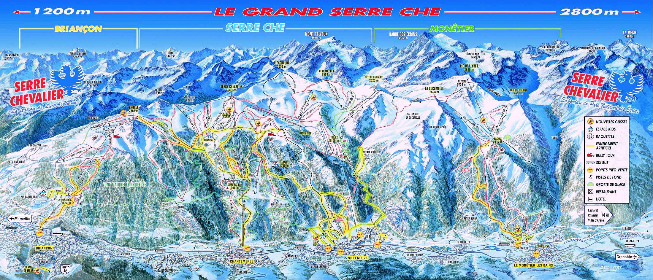 Serre Chevalier Piste Map