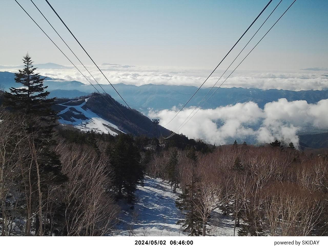 蝶ヶ岳ヒュッテ/降雪計_ゴンドラ山頂画像