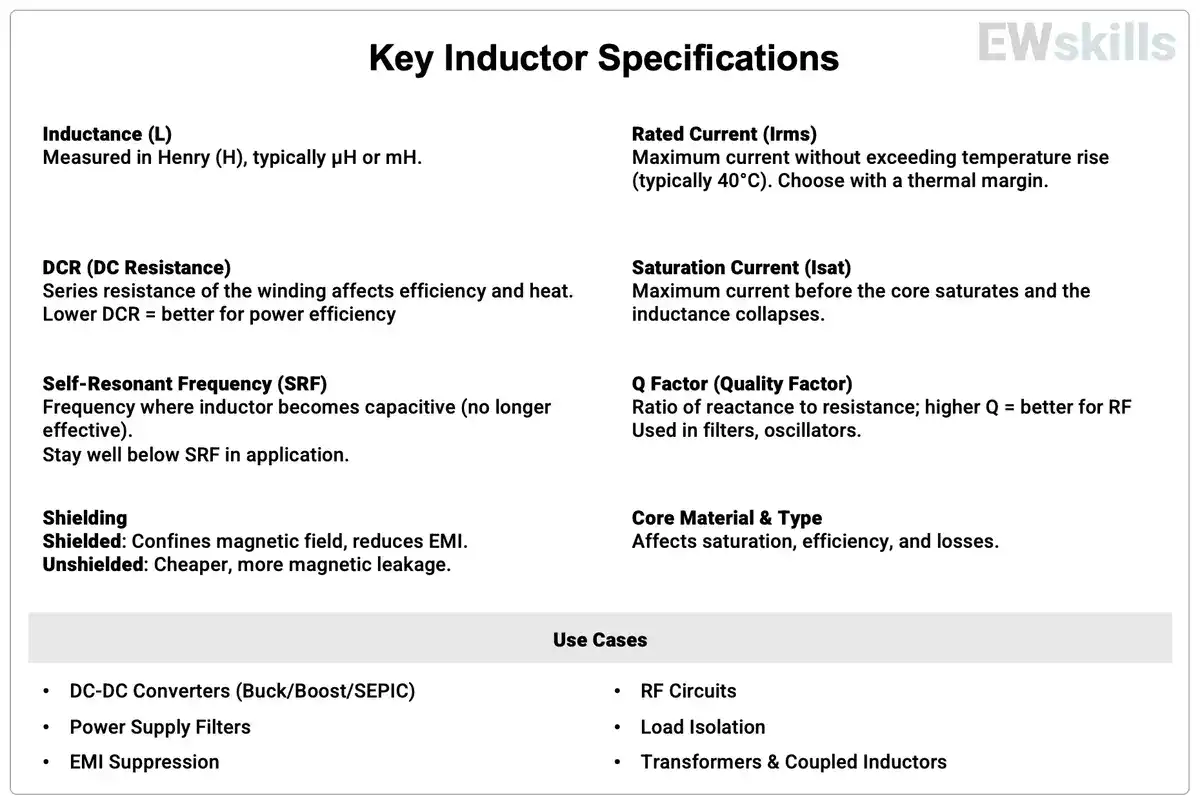 Inductor-key-specifications