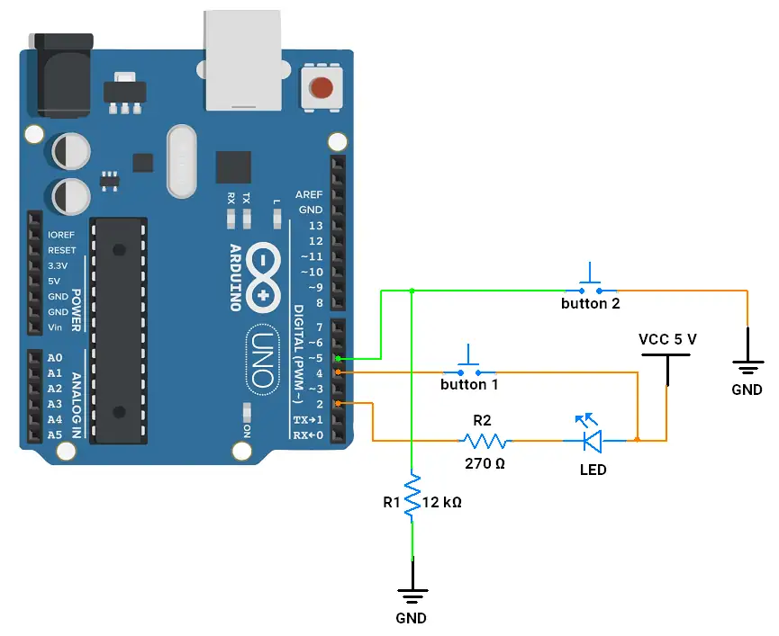 Arduino GPIO Programming-Arduino GPIO internal PULL-UP 3 (EP)-EWskills