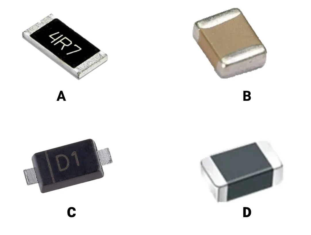 diffrent components which are similar looking