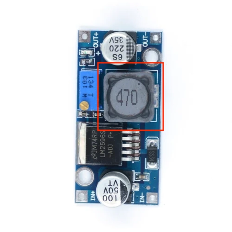 Inductor highlighted in buck boost converter