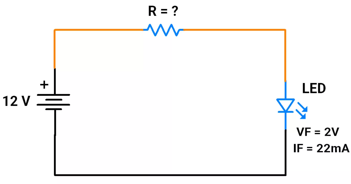 Resistor Led 12V circuit