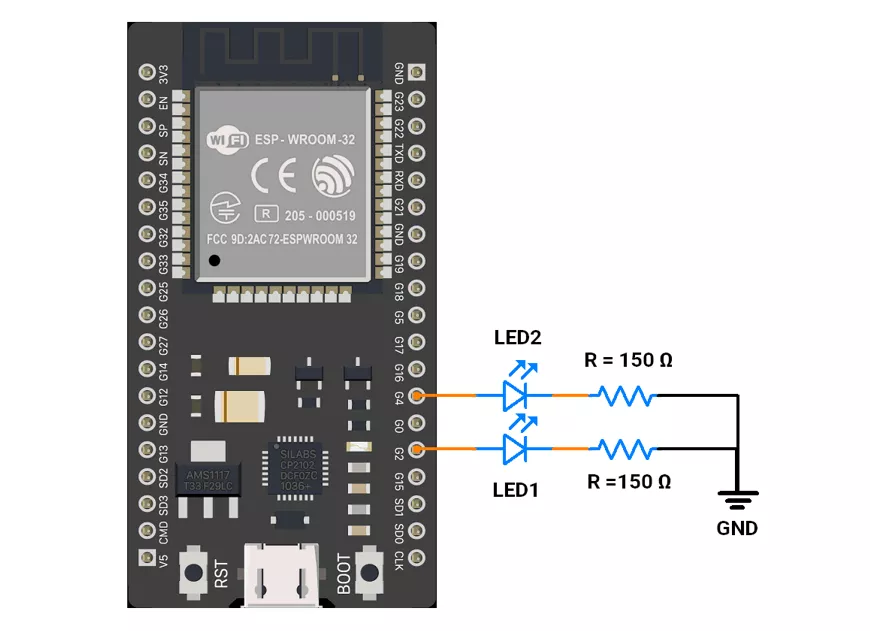 ESP32-LEDs-circuit