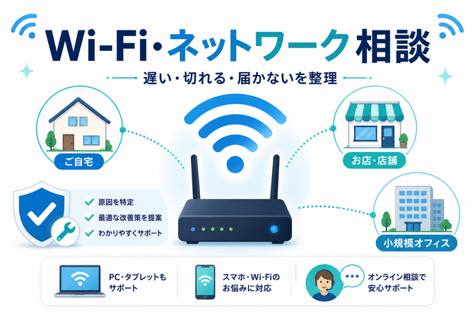 本職の知識でWi-Fi・ネット回線の相談に乗ります