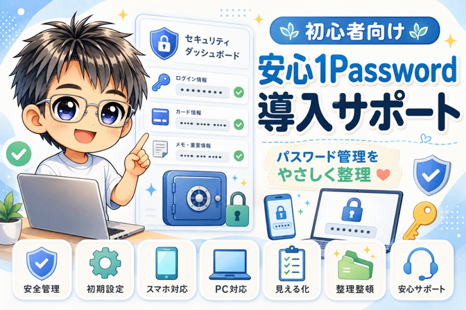 初心者向け安心1Password導入サポート✨