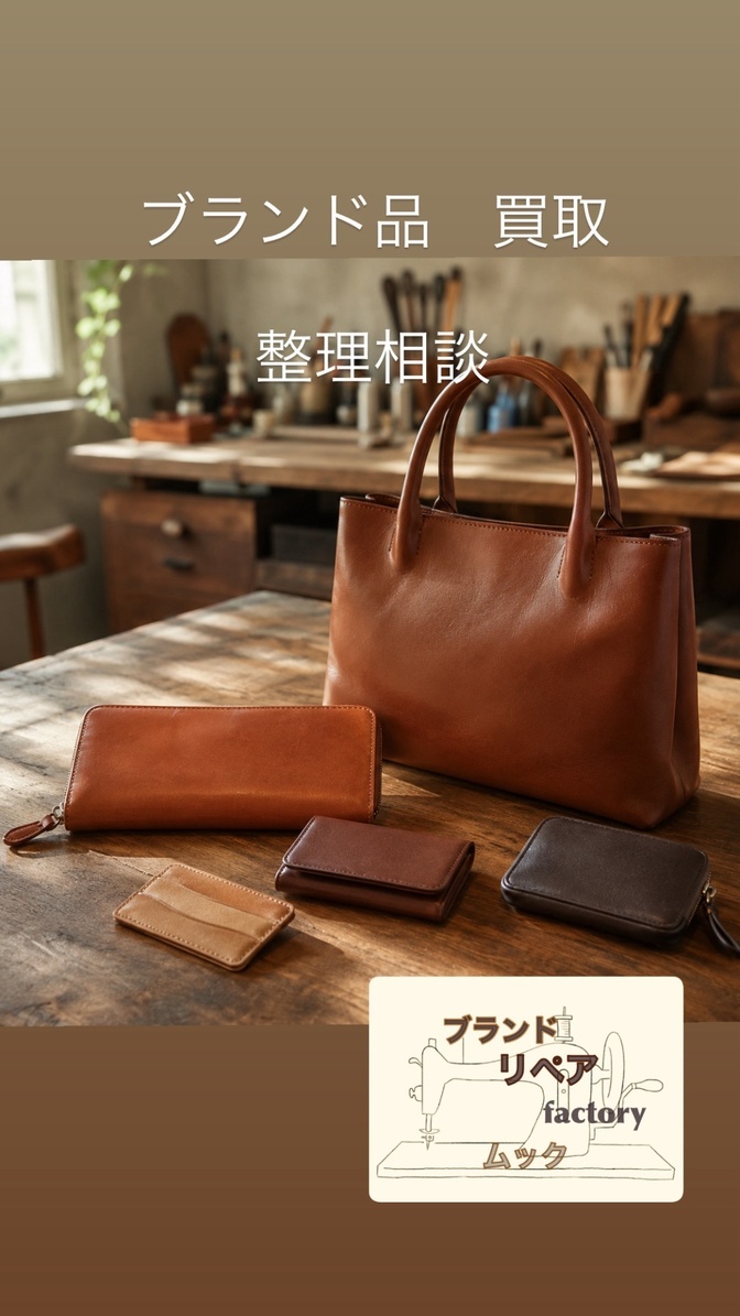 使わないブランド品類、どうする?
直せる店の買取・整理相談

