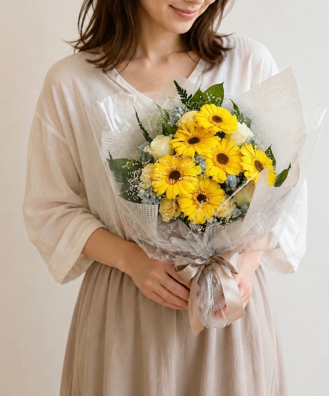 生花のようなお花、プリザーブドフラワーをプレゼント