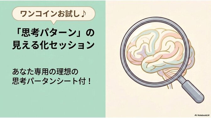 あなたの「思考パターン」を見える化します！（専用シート付）