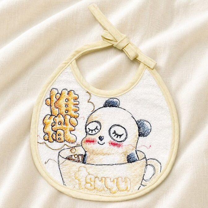 好きなモチーフ＋名入れ刺繍スタイ｜フルオーダー