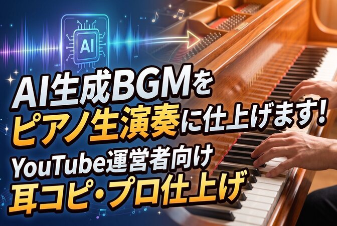 AIで作ったBGMをピアノアレンジします!!