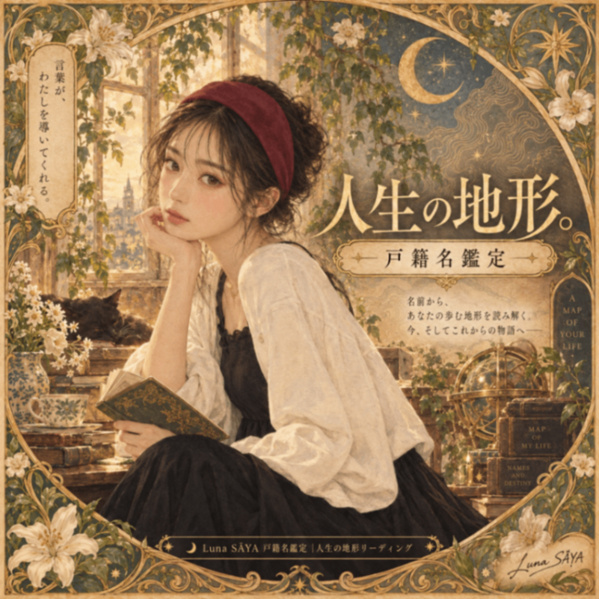 🌙 Luna SĀYA 戸籍名鑑定｜人生の地形リーディング