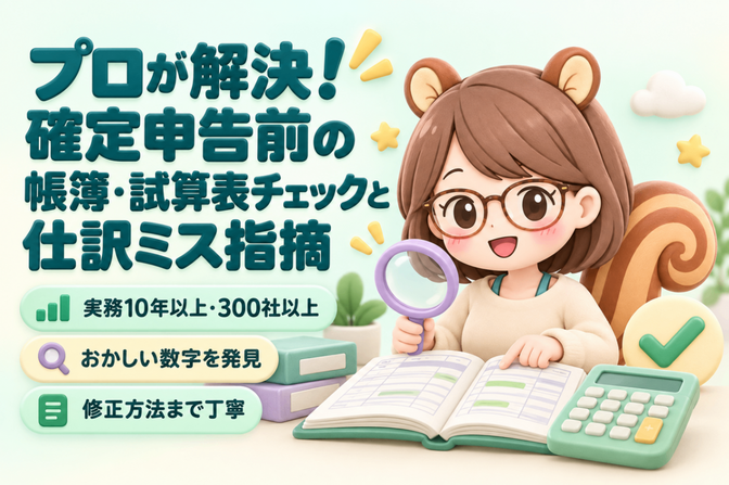 プロが解決！確定申告前の帳簿・試算表チェックと仕訳ミス指摘