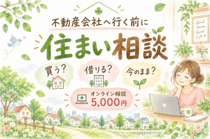 【住まい相談】不動産会社へ行く前に暮らしを一緒に考えます☘️