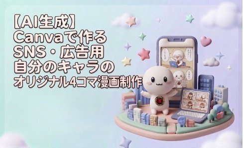 Canvaで作るSNS、自分のキャラのオリジナル4コマ漫画