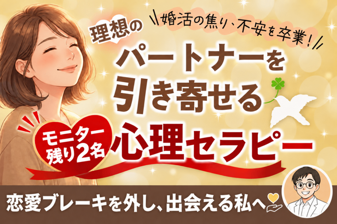 【モニター価格】理想のパートナーを引き寄せる心理セラピー