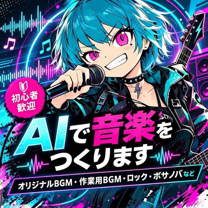 AIでオリジナル楽曲を制作します