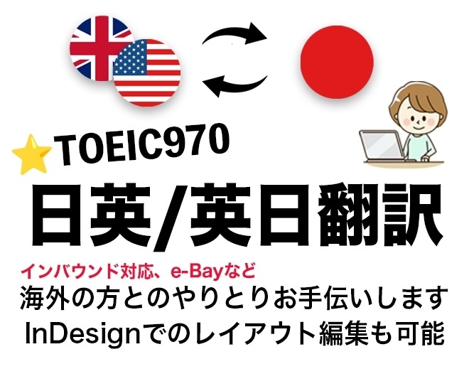 日英、英日翻訳します。