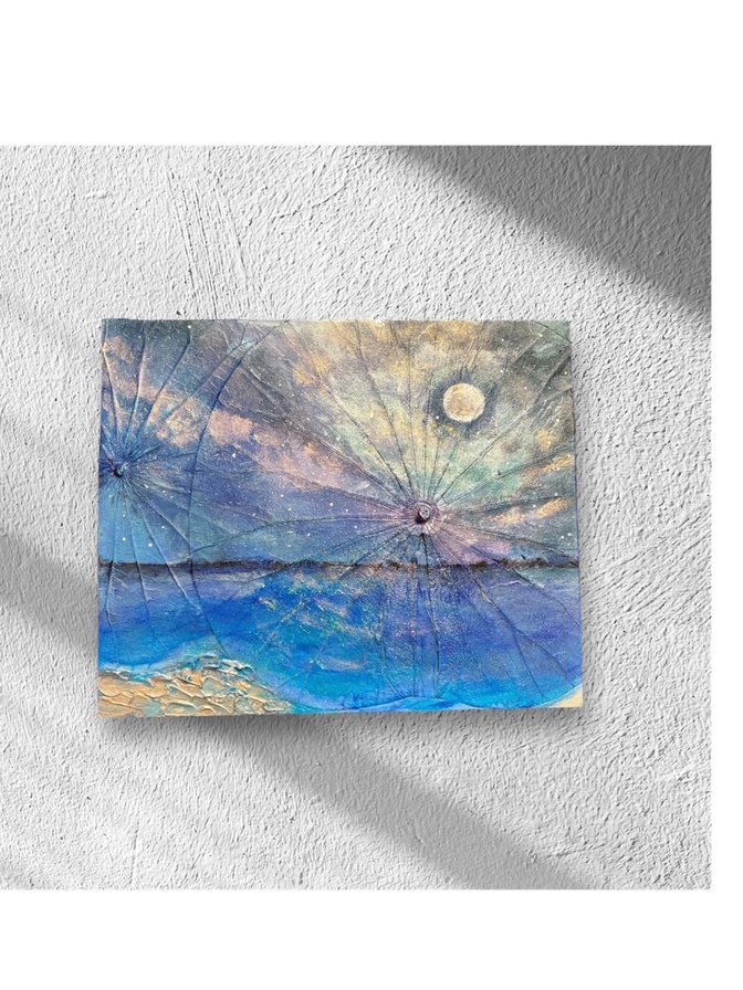 「青の癒しをあなたへ。蓮の葉アートオーダー」