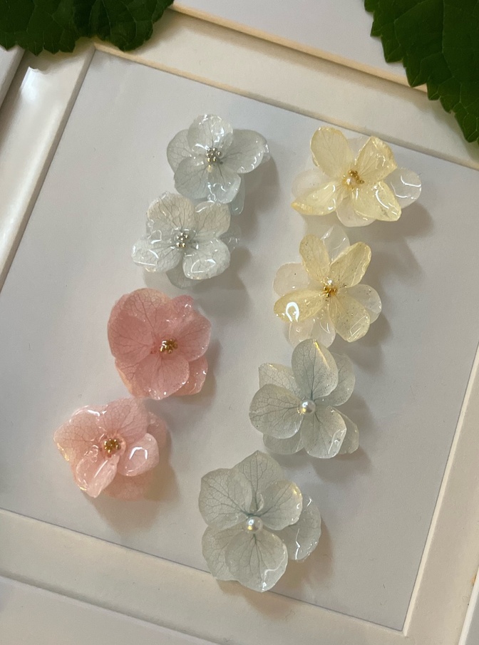 本物のお花で作ったアクセサリー💐