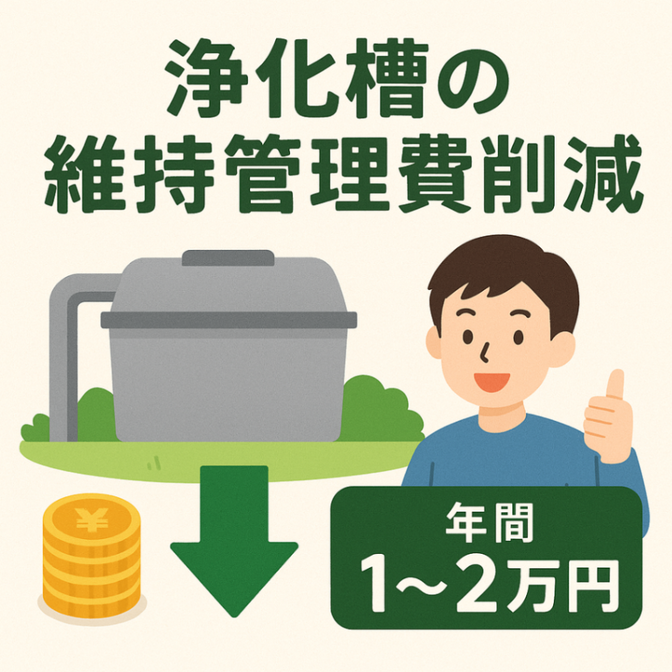 浄化槽の管理費を10000円以上を削減しましょう！