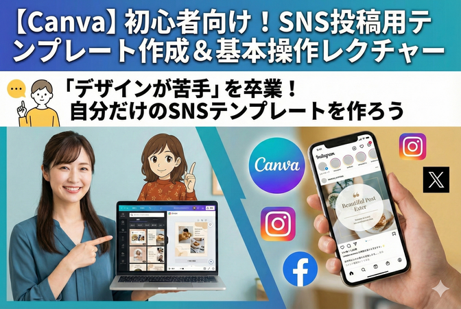 【初心者専用】CanvaでSNS投稿画像作成＆操作レクチャー