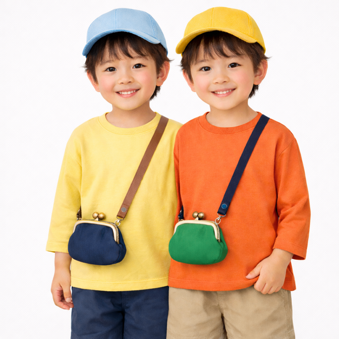 【モニター価格】子ども用お財布がま口（ひもなし）２個