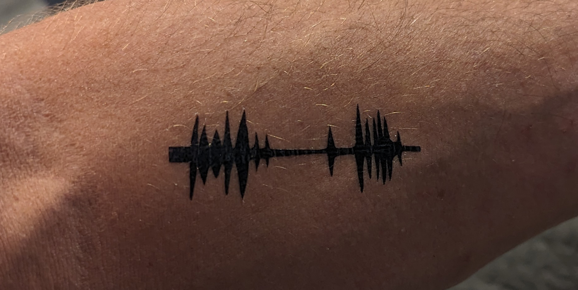 Soundwave tattoo of kids heartbeat and first words. Birthday gift from... |  TikTok