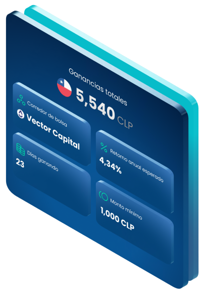 Total earnings summary and CLP deposit history in Skipo Earn CLP account.