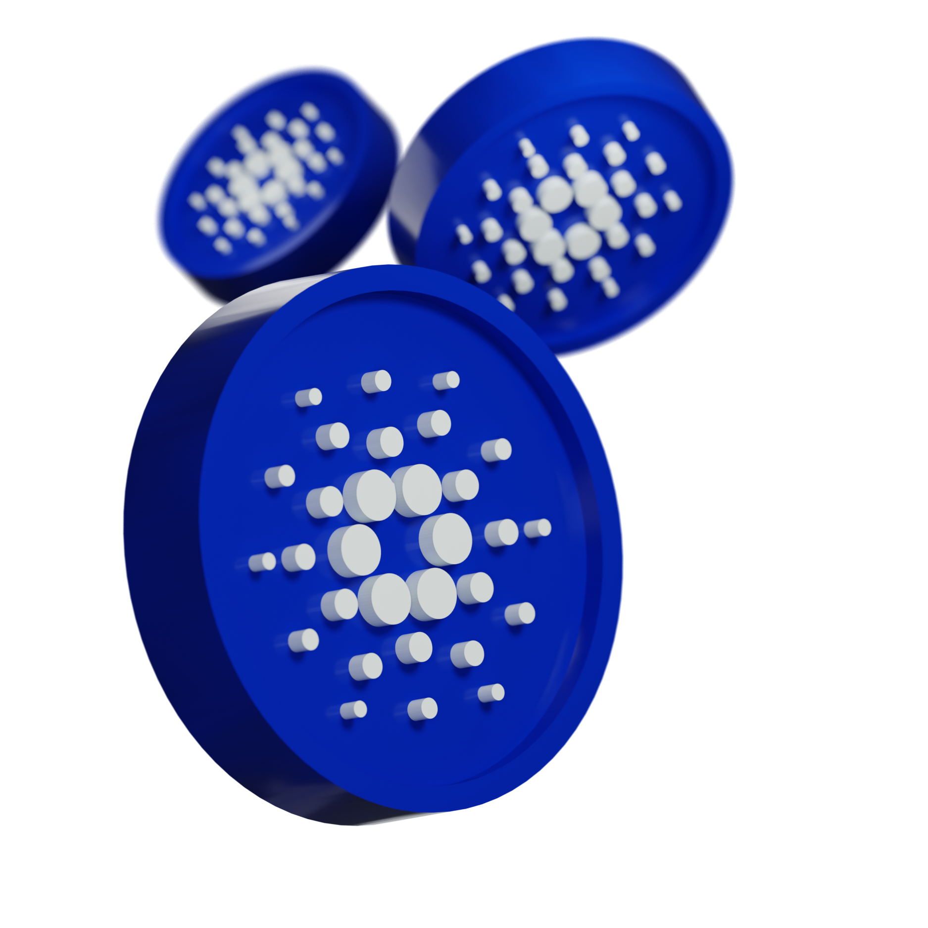 Moneda 3D con el símbolo de Cardano