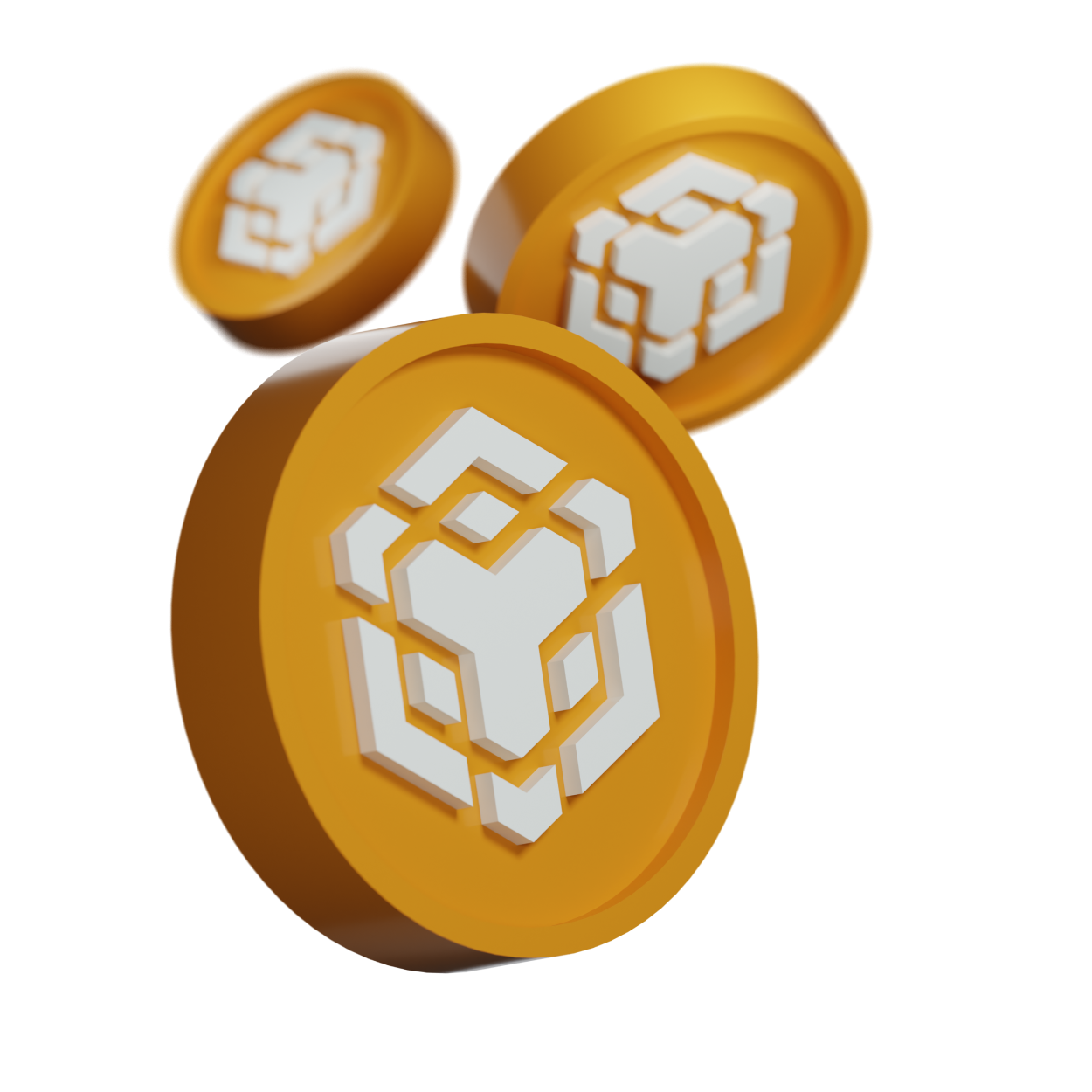 3D coin with the BNB symbol
