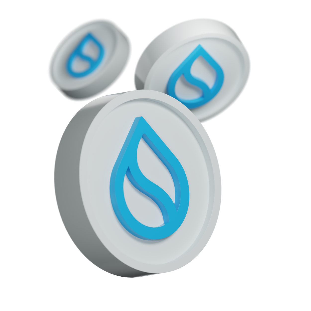 Moneda 3D con el símbolo de Chainlink