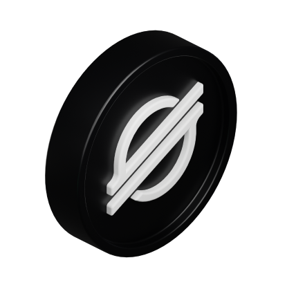 Moneda 3D con el símbolo de Stellar Lumens