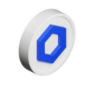Moneda 3D con el símbolo de Chainlink
