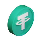 3D coin with the Tether symbol