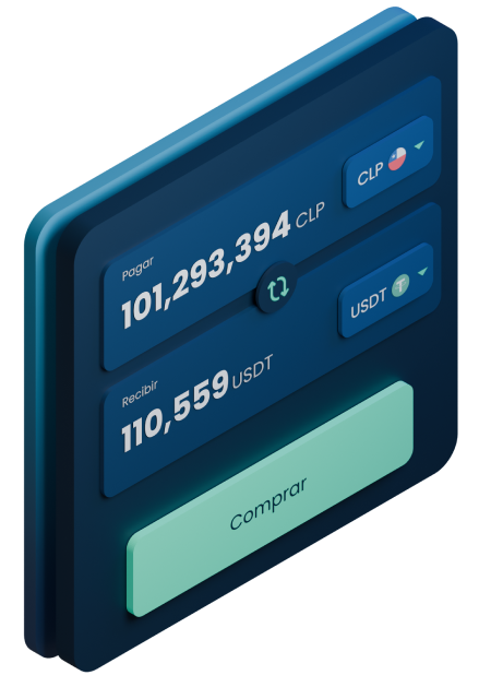 Ejemplo de la billetera de Skipo mostrando la conversión de criptomonedas.