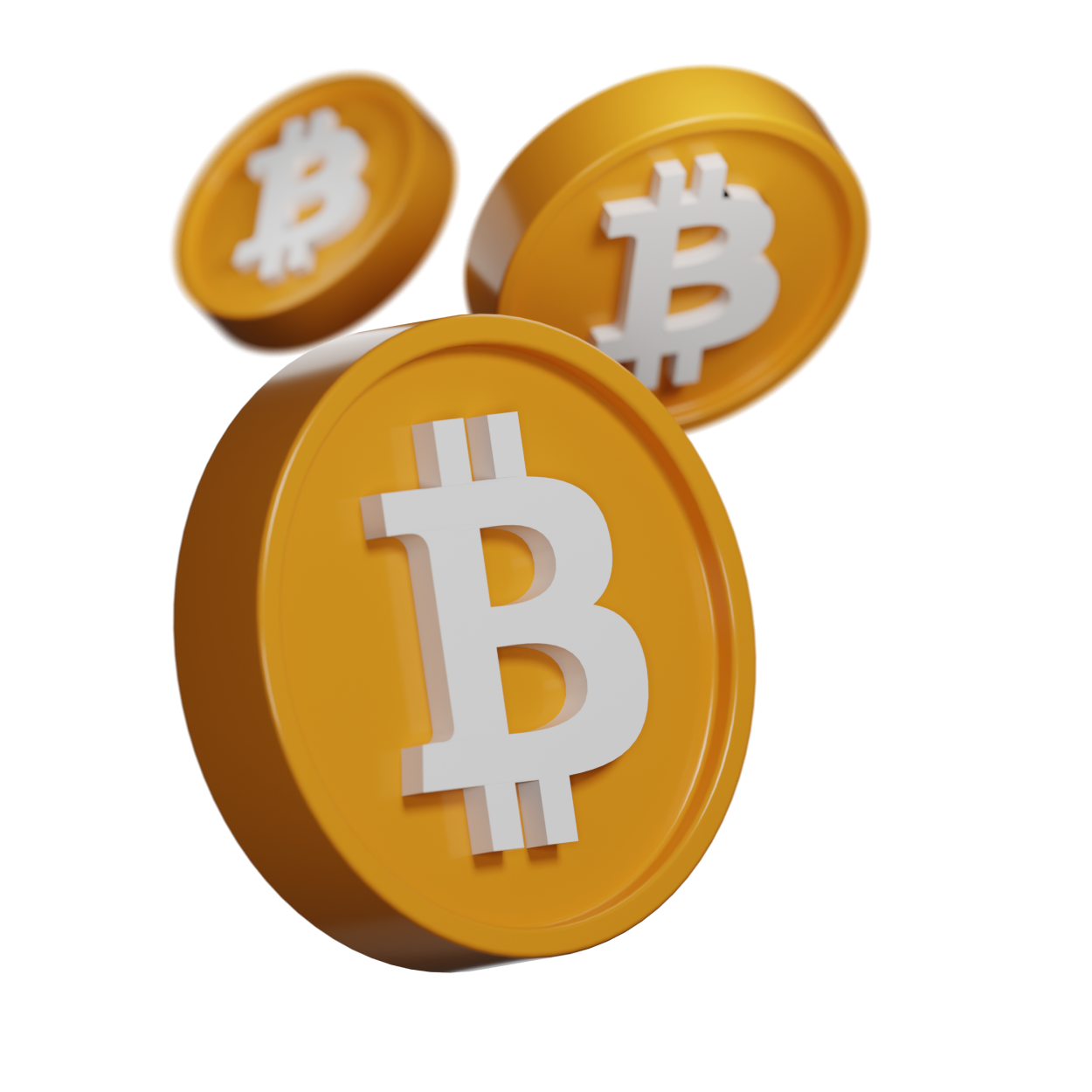 Moneda 3D de Bitcoin