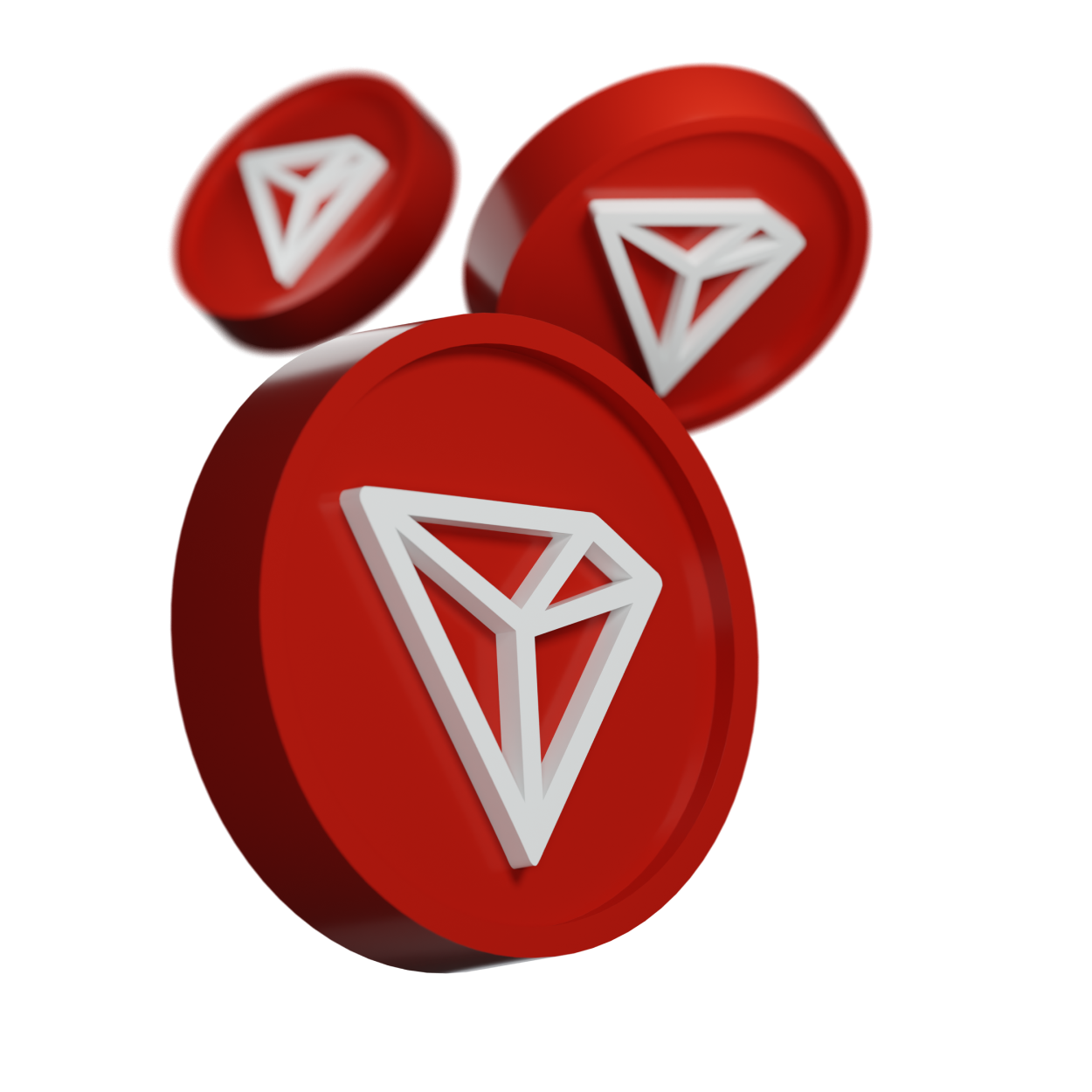 Moneda 3D con el símbolo de Tron