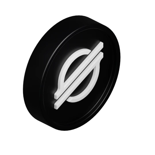 Moneda 3D con el símbolo de Stellar Lumens