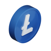 3D coin with the Litecoin symbol