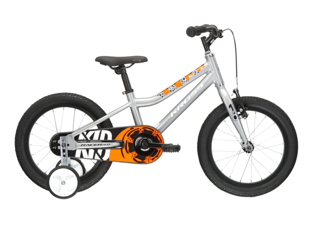 Rower dziecięcy Kross Racer 4.0 2024 Srebrny - Pomarańczowy