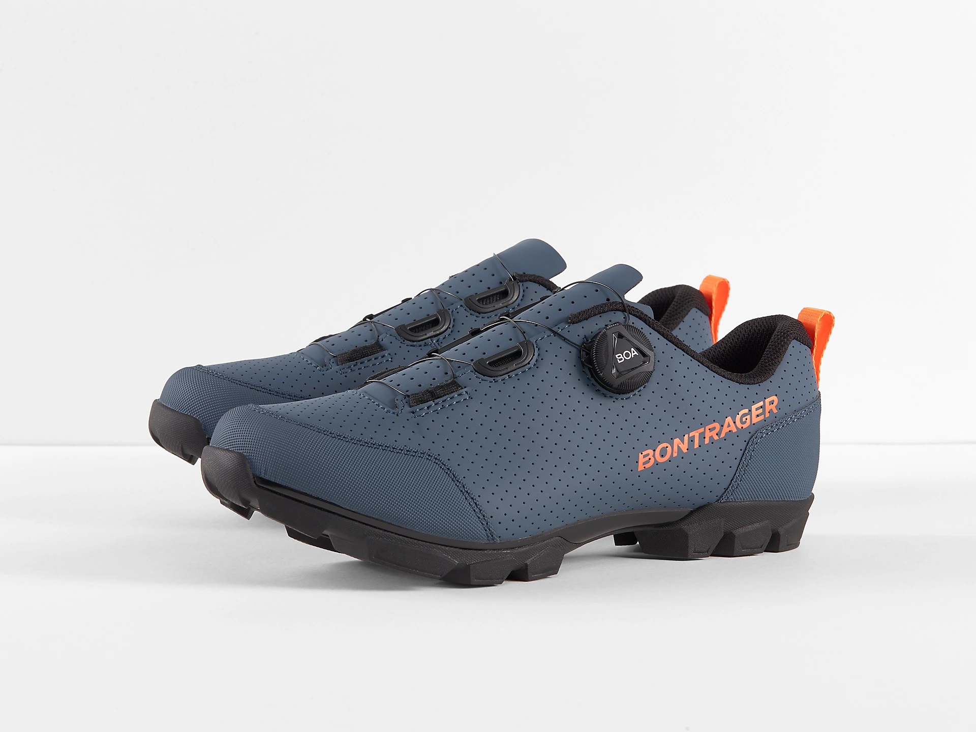 Buty MTB Gravel Bontrager Evoke Niebieski Battleship / Pomarańczowy Radioactive