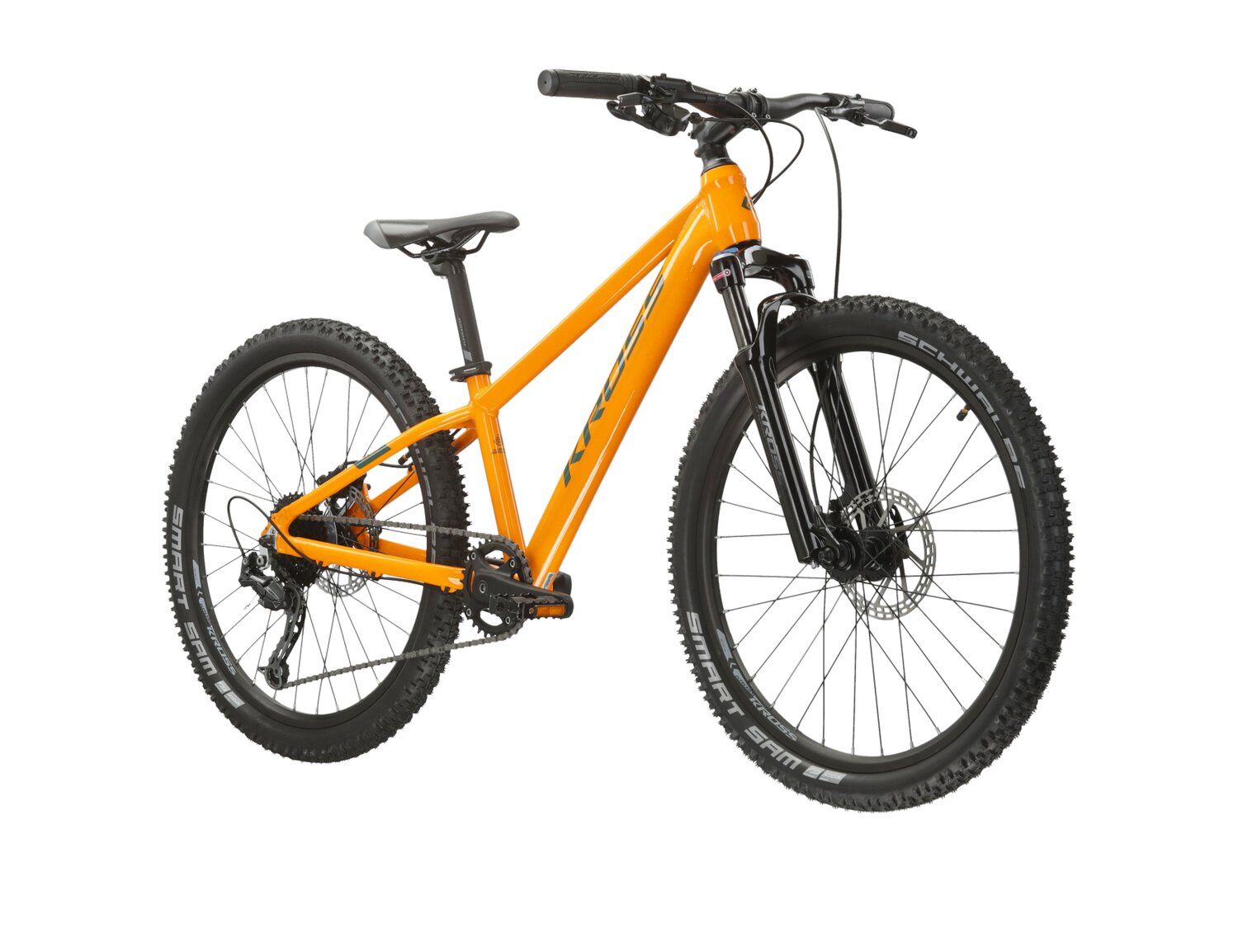 Rower Kross Level JR 4.0 2024 Pomarańczowy - Zielony