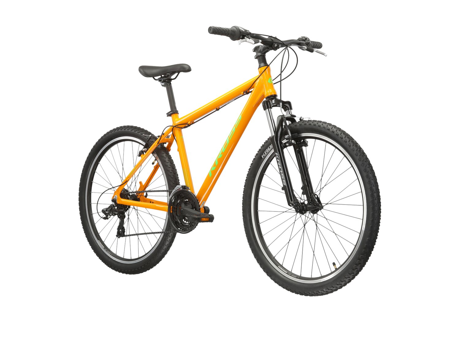 Rower Kross Hexagon 1.0 2024 Pomarańczowy - Zielony