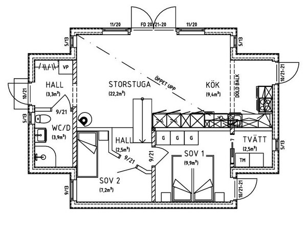 Villa Arnholm - Fritidshus entréplan