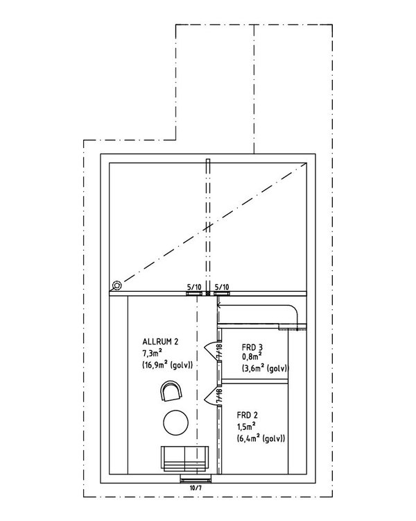 Villa Seglert fritidshus överplan