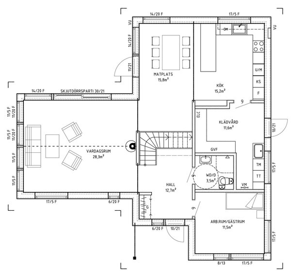 Villa Johansson undervåning