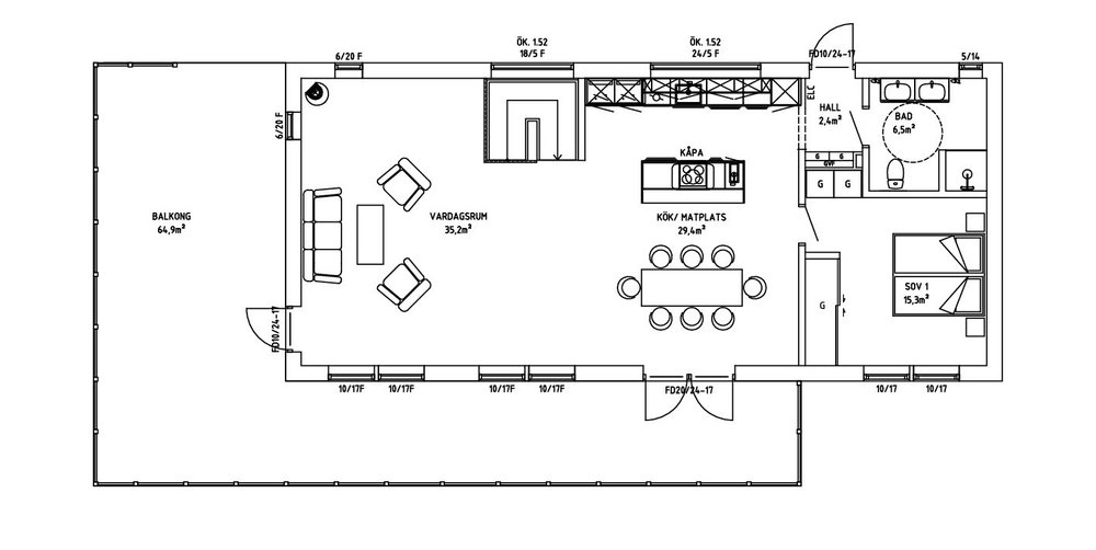 Villa Wadegård överlplan